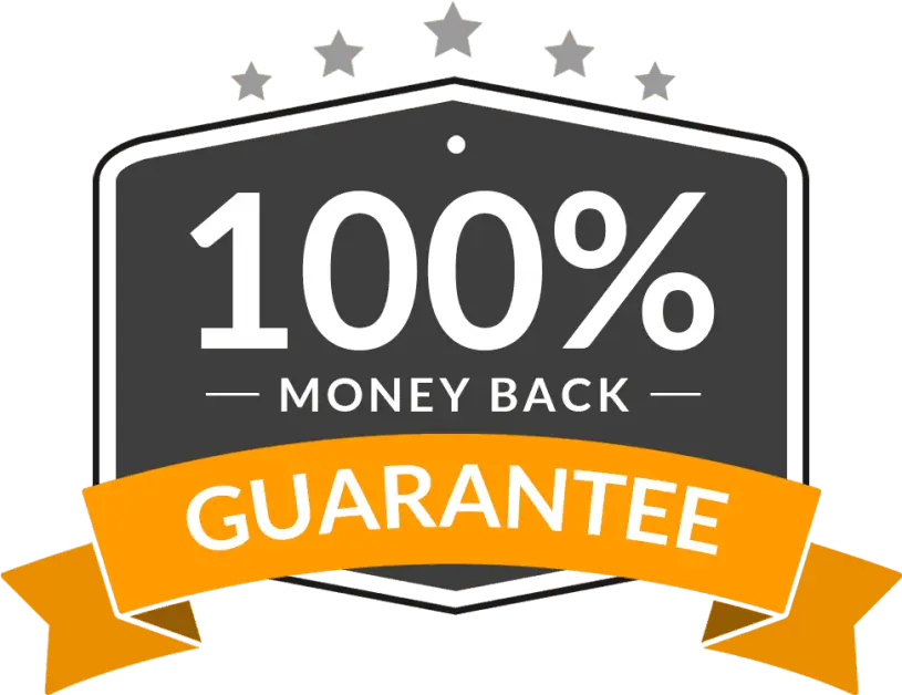 100% money back guarantee